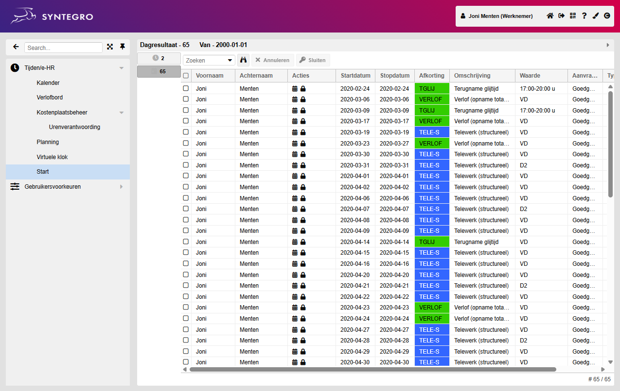 Status van aanvragen controleren