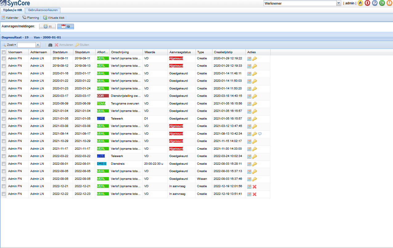 Status van aanvragen controleren